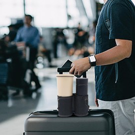 Luggage Cup Holder,Luggage Organizer Storage Bag - Oxford Cloth Suitcase Cup Holder, Luggage Drink Holder, Beverage Holder for Travelers, Flight Attendants