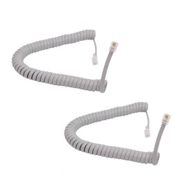 HAWAKA Telephone Cable, RJ9 (4P4C), Coiled Cable, Telephone Cable for Landline Telephone at Home, Office, Telephone Connection, Black, Coiled (GY-2M)