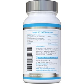 Rhodiola & Ashwagandha with L-Theanine - Award Winning Ashwagandha KSM-66 600mg & 1500mg Rhodiola - Whole Root Equivalent- adaptogen Combo- No Artificial fillers- UK Made