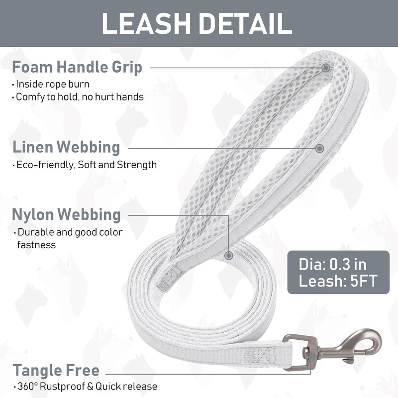 GAMUDA Small Pet Harness Collar and Leash Set, Step in