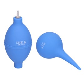 Mini Squeeze Ball Pump, 2Pcs Bulb Air Blower Rubber Mini Dust Blowing Ball Squeeze Precipitator 1 Way Valve Intake Hand Operated, Dust Blowing Ball