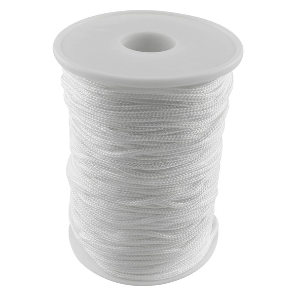 AXLIZER 1PC 2mm Braided Shade Roller Blinds Cord White Pull