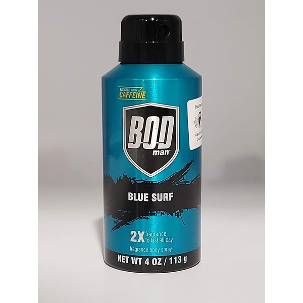 Bod Man Blue Surf By Parfums De Coeur Body Spray 4 Oz
