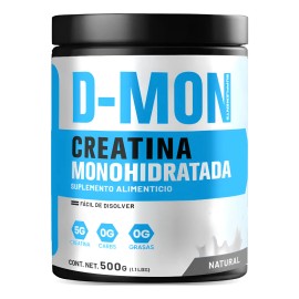 Creatina Monohidratada D-mon En Polvo 500g Varios Sabores Natural