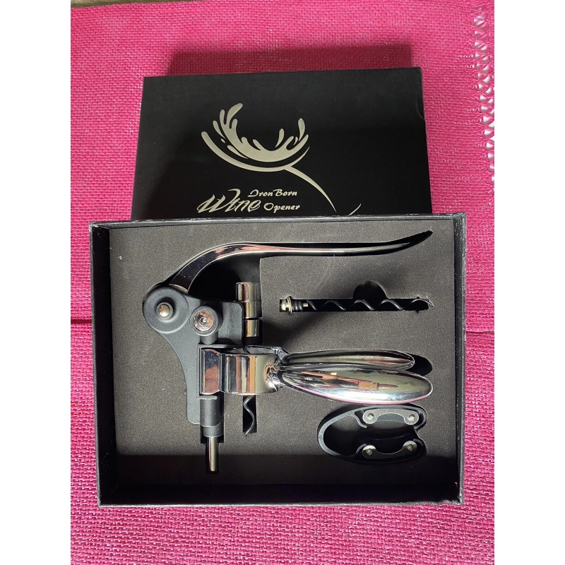 Rabbit CORKSCREW,DE LUXE,RABBIT STYLE,3 PIECES:BOTTLE LEVER OPENER,FOIL CUTTER, 1 EXTRA