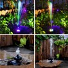 Lewisia 5W Solar Fountain Pump with Battery Backup LED Lighting