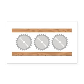 CafePress Circular Saw Blades Rectangle Car Bumper Magnet