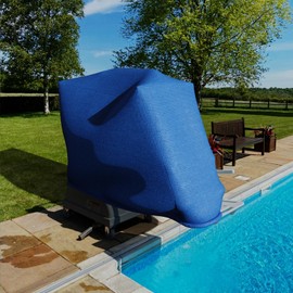Pool Lift Chair Protective Cover for SR Smith ML300/SR Smith PAL,600D Heavy Duty Waterproof, UV & Dustproof Protective Cover for Handicap Pool Lift Chairs, (Blue)