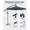 HarmonyHealth 10FT Cantilever Patio Umbrella with Cross Base, Outdoor Offset