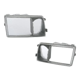 URO PARTS For Mercedes W126 420SEL 350SD Left Right Set Headlight Door Bezel Outer Rim URO