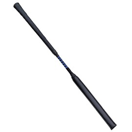 Hunters Saddlery Padded Jockey Whip for Horses Racing Race Exercise Eventing Cross Country Horse Riding Crop Jumping Jump - Equestrian - Black Blue - 27 inch / 68cm