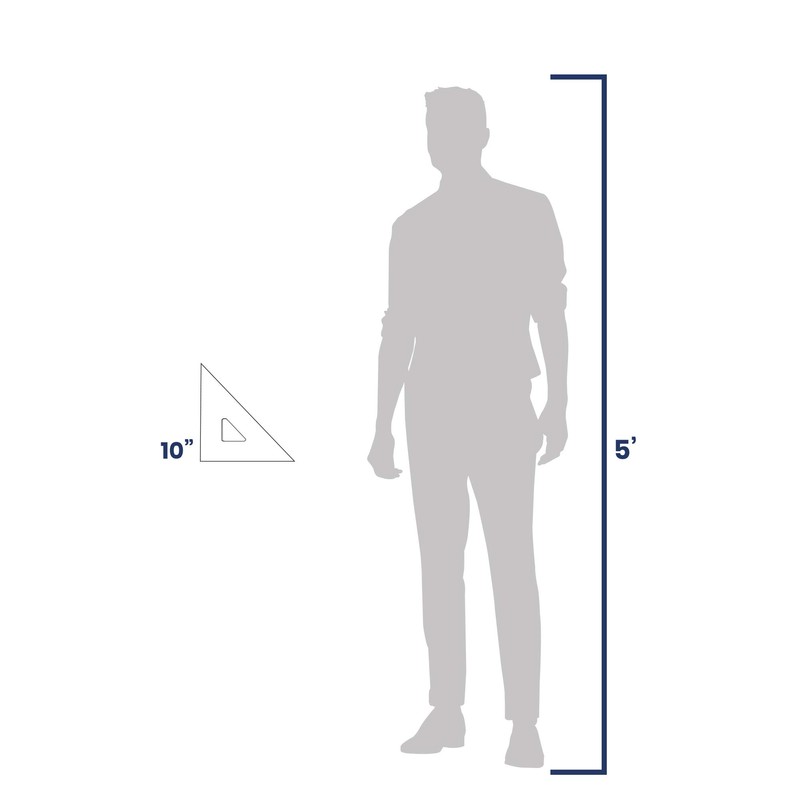 Pacific Arc triangle 45/90 clear 10"