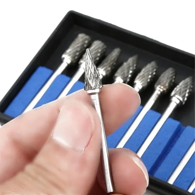 Toolzia 10-Piece Tungsten Carbide Rotary Burr Set