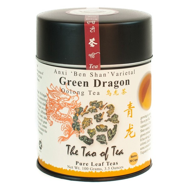 The Tao of Tea, Green Dragon Oolong Tea, Loose Leaf, 3.5 Ounce Tin