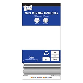 Tallon Just Stationery DL Peel & Seal Window Envelopes (Pack of 40) 4682