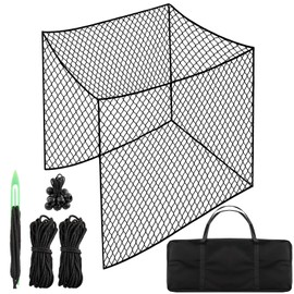 Soulchen 10 Feet Golf Batting Cage Netting Golf Practice Hitting Nets with 12 Spring Snaps 1 Storage Bag 4 Clips 1 Quick Installation Tool 1 Rope for Indoor, Outdoor & Backyard Practicing(No Frame)