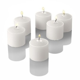 Richland Set of 12 Unscented Votive Candles and 12 Frosted Votive Holders