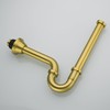 SEABEFORE Brass P Trap U-Shape 1 1/4 inch Sink Drain