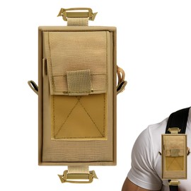 Chicer Smartphone Pouch Backpack Pouch Retrofit Climbing Airsoft Equipment Military (Beige)