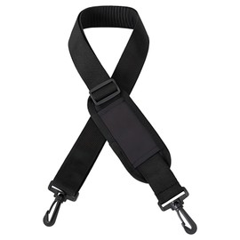 YceLon Shoulder Strap for Bags, Black, Adjustable from 90 to 160 cm, Robust Nylon Fabric, 2 Plastic Hooks, Versatile for Travel and Everyday Use