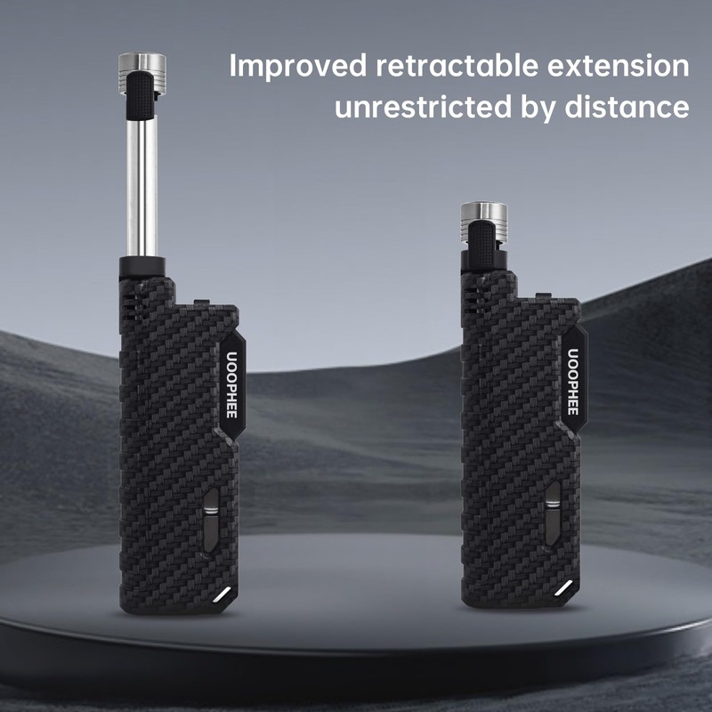 Torch Lighter with Flame Lock, Windproof Butane Lighter Refillable Single