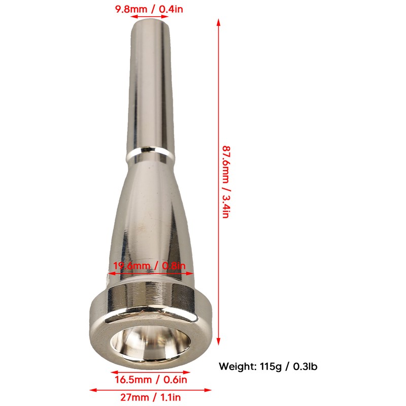 7C Trumpet Mouthpiece Metal Mouthpiece Instrument Accessory for Musical Performance