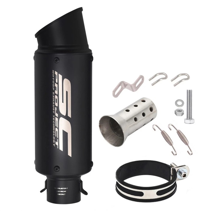 Unbranded Modified Exhaust Mid Pipe Black Muffler Slip for DUKE