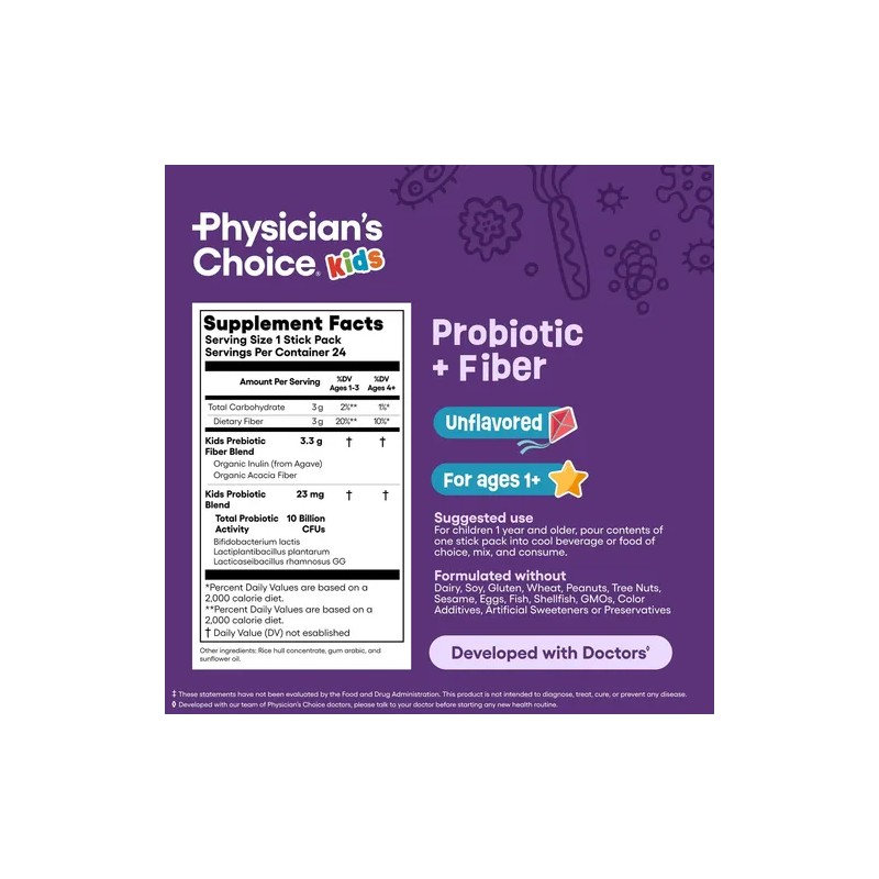 Physician's Choice Probióticos Niños + Prebióticos 24 Paq