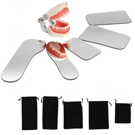 5PCS Espejo Intraoral, Espejos Dentales, Espejos Intraorales Dentales, Oral Reflector, Espejo de Ortodoncia Dental, Reproducción de Color Real, Adecuada para Todas las Edades.