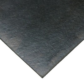 Neoprene Sheet, Adhesive-Backed, Black, 0.375" Thick, 4" Width, 36" Length, 60A Durometer, ASTM D2000 BC