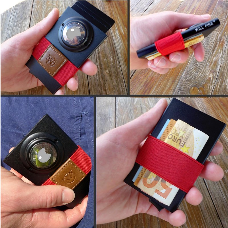Will Fire Airbox Card Case with Money Clip and Airtag