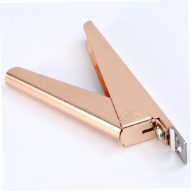 Healeved 1pc Stainless Steel U-shaped Nail Clippers for Nail Art Ergonomic Design for Easy Use for Crystal Extensions Golden