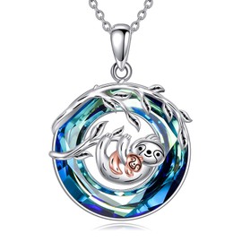 YFN Animal Necklace 925 Sterling Silver Mother and Daughter Pendant Affinity Jewellery Gift for Women Mother, Sterling Silver, No Gemstone