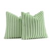 MIULEE Light Green Throw Pillow Covers 18x18 Inch Set of