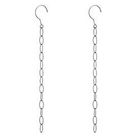 ChasCoCo Clothes Storage Hangers, Set of 2, 201 Stainless Steel Hanger Chain, Vertical Hanging Storage, Space Saver Hangers, Connected, Link Chain, Clothing Organizer, Prevents Creases, Convenient