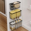 MUSTORN 3 Pack Adhesive Cabinet Door Organizer, Lid Organizers Inside
