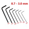 7pcs 0.7mm-3.0mm Hex Key Durable Alloy Steel Hex Key