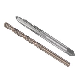 CoCud Tap and Drill Bit Set 1/4-20 UNC 2B Tap Thread 5.1mm Drill Diameter Machine Thread Tap Twist Drill Bit Tool Kit for Thread Tapping Repair 1 Set