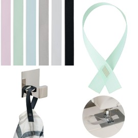 Sew On Towel Hangers, 24 Pieces, 180 x 12 mm Loops, Six Colors Set, Hanger Holder for Tea Towel, Bath Towel, Rags, Cloth, Decorative, Camping Accessories, Towel Rack