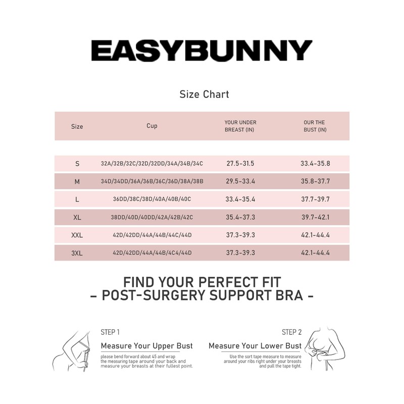 Easybunny Compression Bras for Women Post Surgery Front Closure Mastectomy