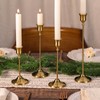 Sunnyfuture - Candelabros, 4 portavelas cónicos para candelabros, portavelas dorados