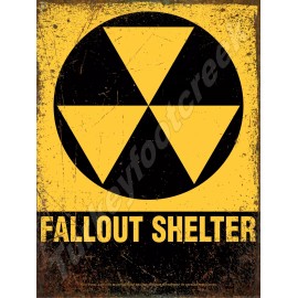 Rust Look Fallout Shelter Metal Sign 3 Sizes to Choose From - 18"x24"
