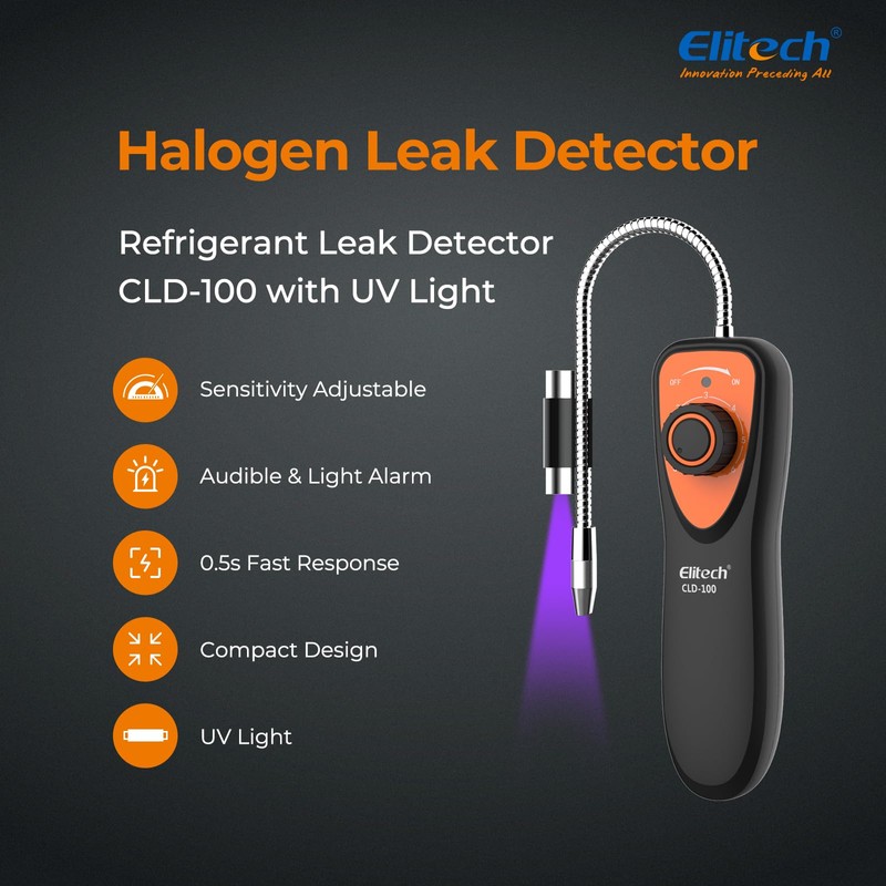 Elitech Refrigerant Leak Detector, CLD-100 Freon Leak Detector Car HVAC