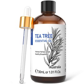 HIQILI 1 Fl Oz Tea Tree Oil, 100% Pure Natural Tea Tree Essential Oil for Skin, Hair, Toenail, Face - 30ml