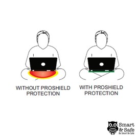 ProShield by Smart-Safe.com EMF Shielding Laptop Tray: Protect Yourself from Computer & WiFi Radiation 19" 14" (14" Leather Brown)