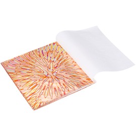 NBEADS 50 Sheets 5.5x5.5 Gold Foil Papers, Dark Goldenrod Imitation Gold Leaf Crafts Foil Paper Glitter Tin Variegated Gold Leaf Sheets for DIY Gilding Crafting Nail Art Glitter Decoration