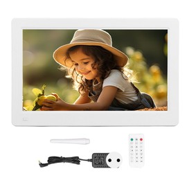 Digital Picture Frame 11.4 Inch HD IPS LCD Screen Wall Mount Multifunctional Electronic Photo Frame with Remote Control for Home