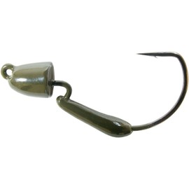 Z-Man Finesse Bulletz Jighead, Freshwater, 1/6 oz, #1 Hook, Green Pumpkin, Package of 3 (FBH16-01PK3)