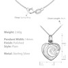 Tuscany Silver Women's Sterling Silver Swirl Heart Pendant on Chain