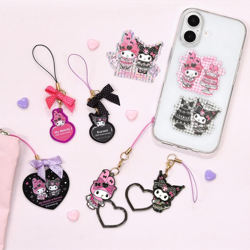 Gourmandies SANG-492KU My Melody & Kuromi Pink Black Party Ring